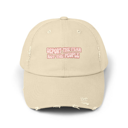 Deport The Fear Not The People Unisex Distressed Cap