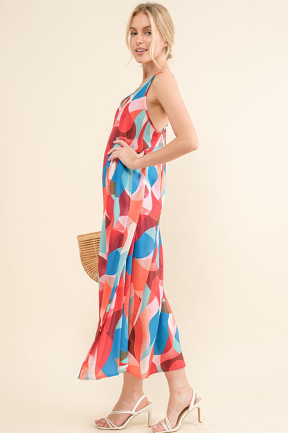 And the Why Printed Crisscross Back Cami Dress Side View