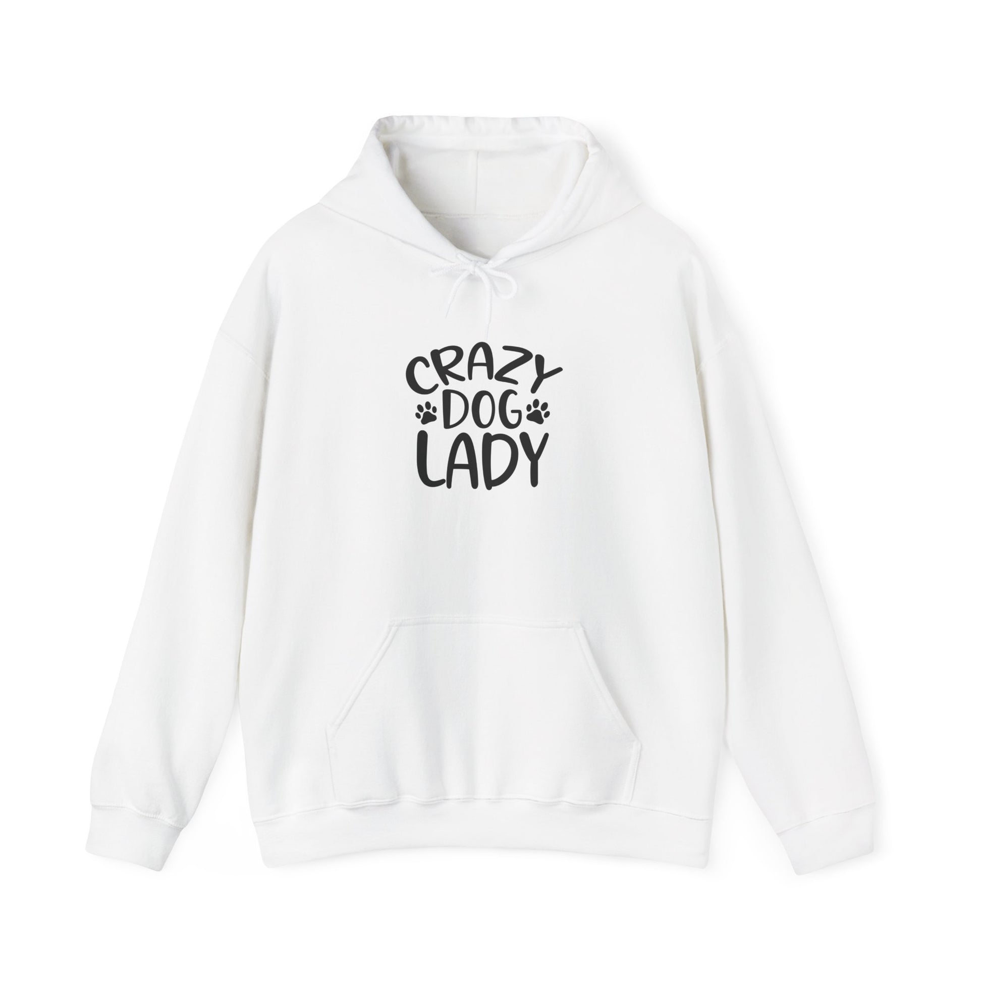 Crazy Dog Lady Hooded Sweatshirt White