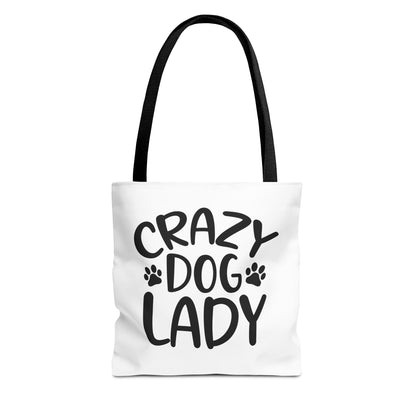 Crazy Dog Lady Tote Bag Black Handle