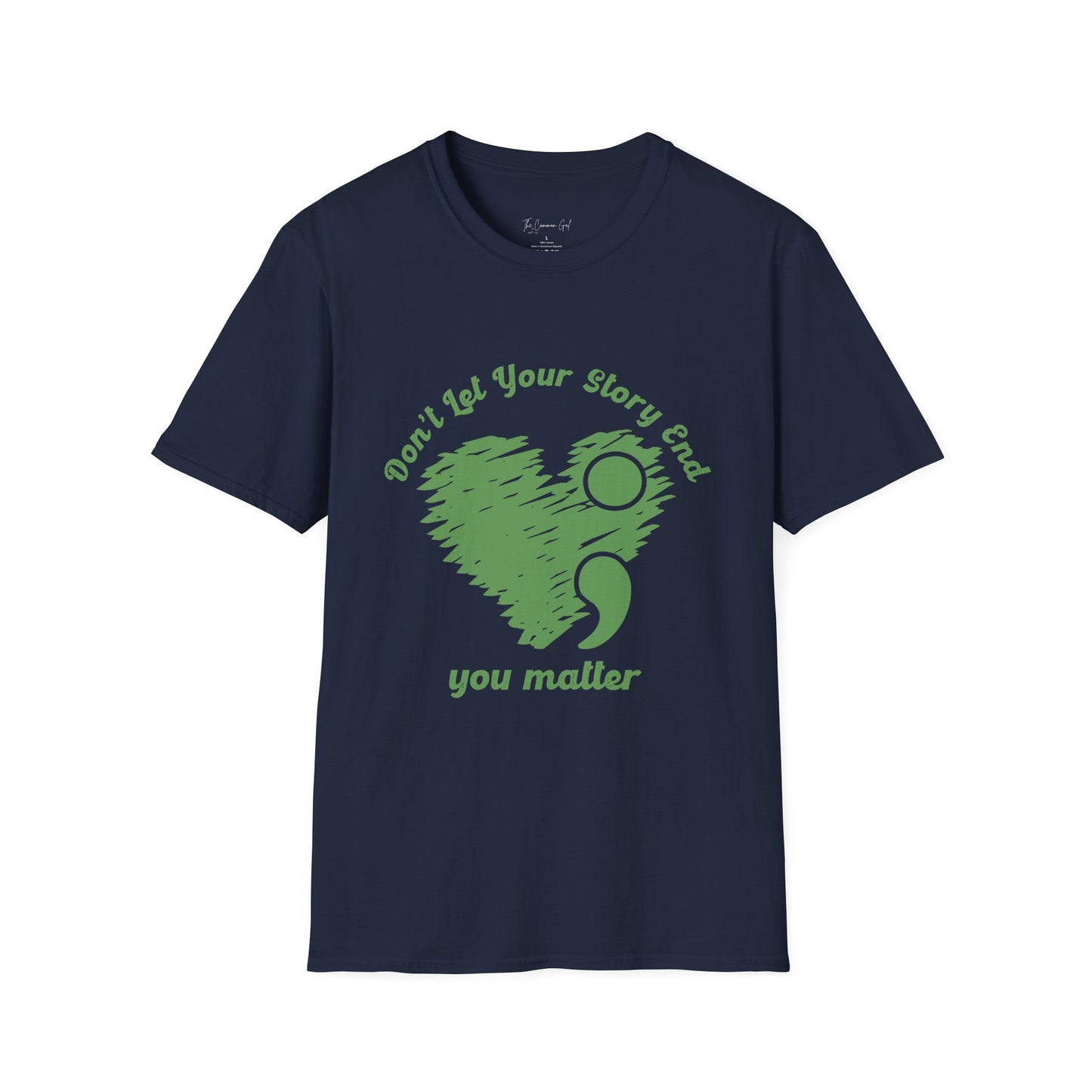 Don't Let Your Story End; You Matter T-Shirt Navy