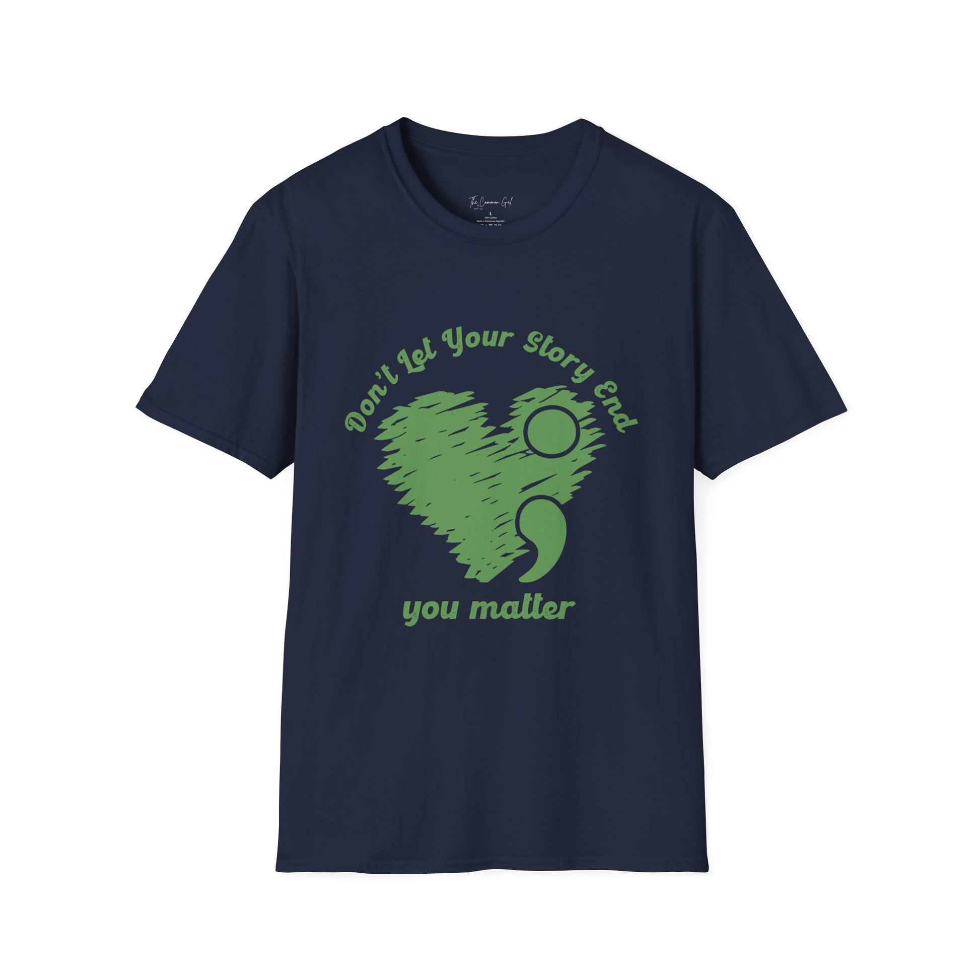 Don't Let Your Story End; You Matter T-Shirt Navy