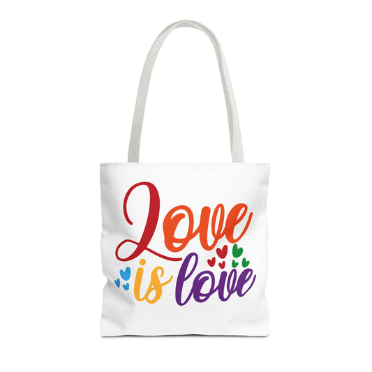 Love Is Love Tote Bag White Handle