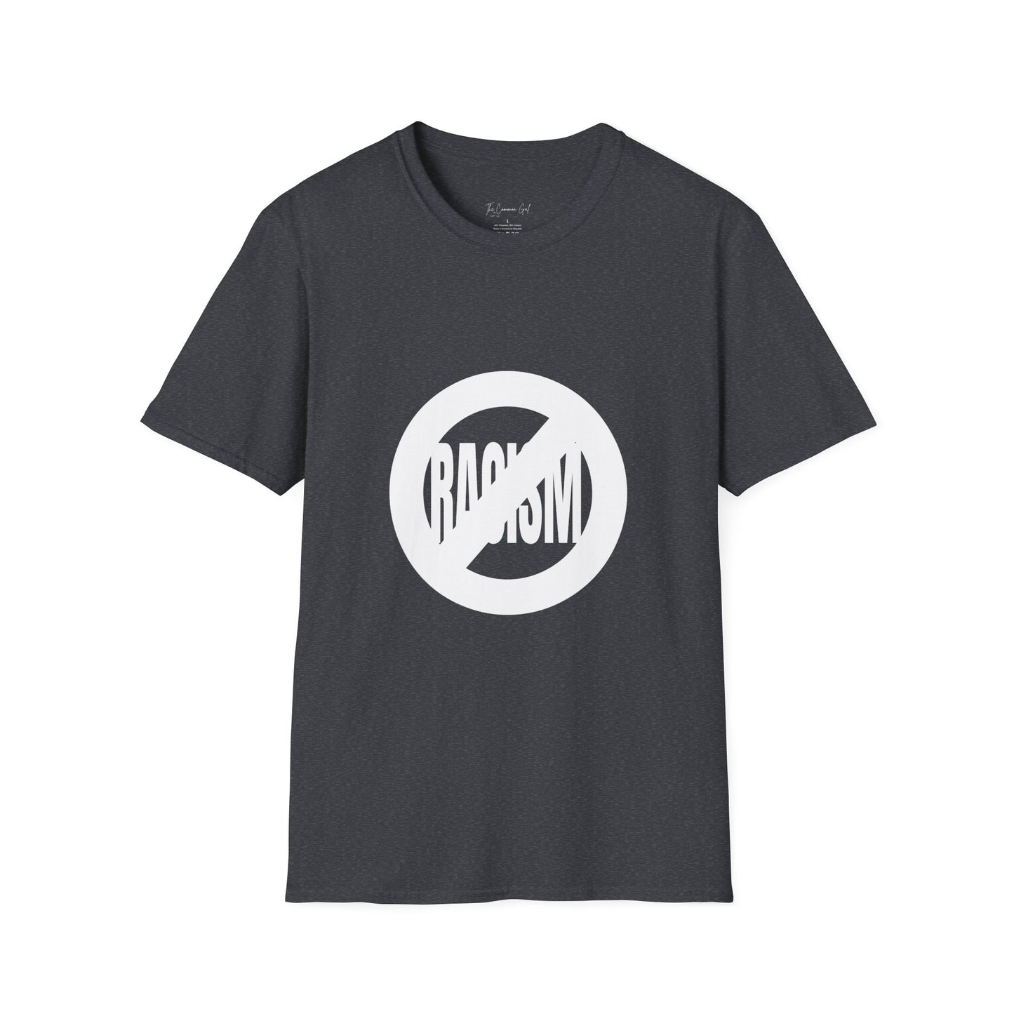 No Racism T-Shirt Dark Heather Grey