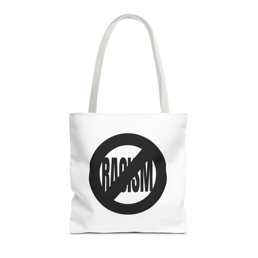 No Racism Tote Bag White Handle